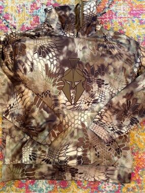 Kryptek Highlander Camo Hoodie with Embroidered Logo Size Medium